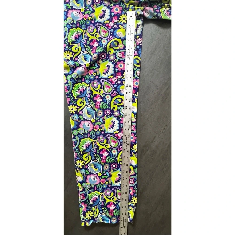 Disney Parks Authentic Pajama Pants Colorful‎ Paisley Floral Minnie Mouse Medium - Picture 9 of 9